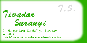 tivadar suranyi business card